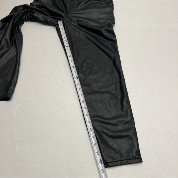 Abercrombie Kids Youth Girls Black Faux Leather Paper Bag Waist Pants Size 13/14 - Picture 4 of 5